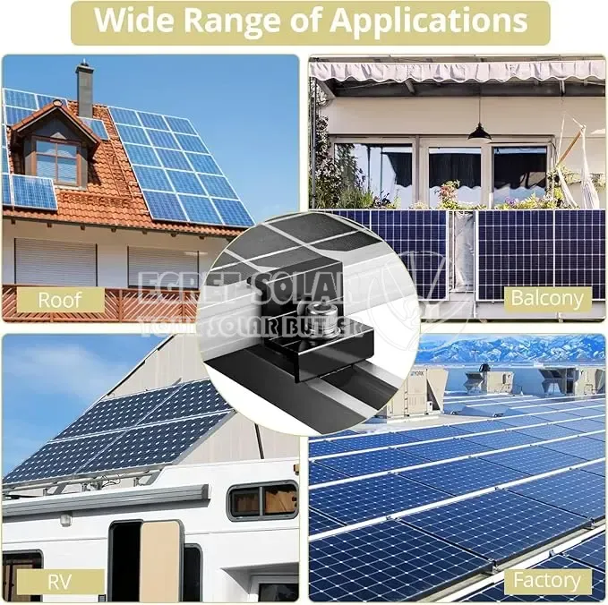 Aluminum Solar Bracket System End Clamp Black