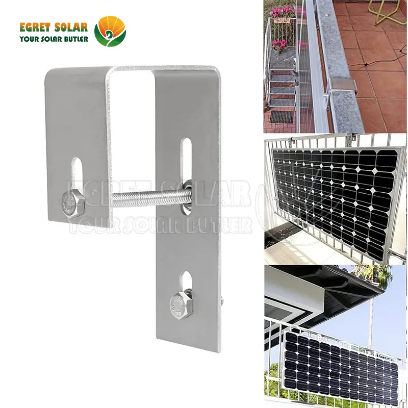 Square Solar Mount Hook Balcony